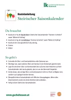 Bastelanleitung Steirischer Saisonkalender inkl. Vorlagen und Lösung (nur zum Download)