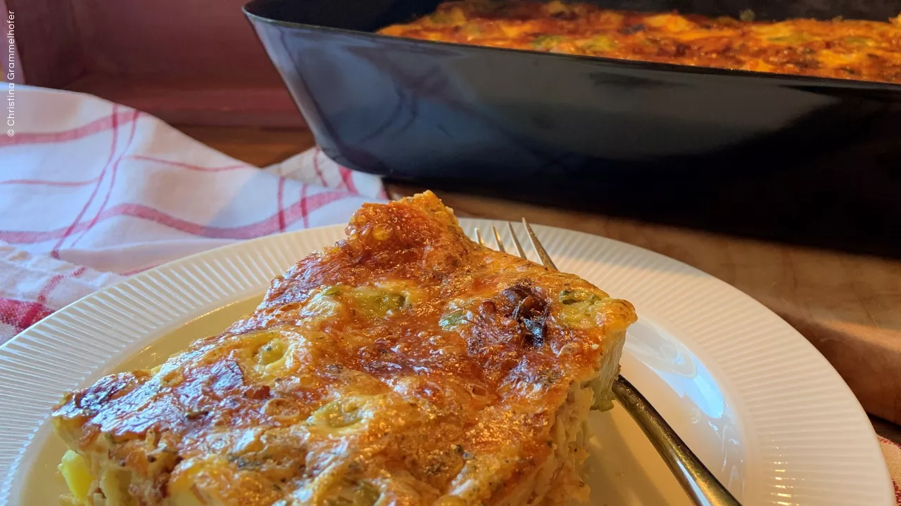 Kohlsprossen-Erdäpfel-Auflauf