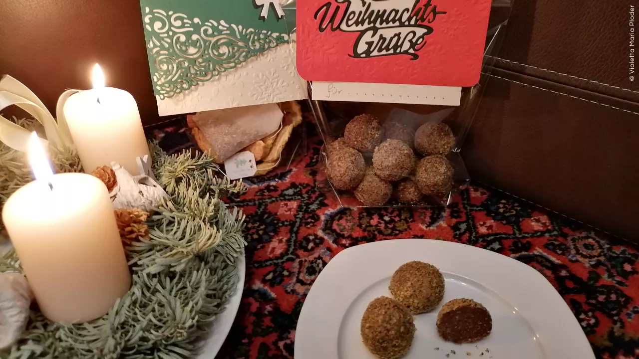 Kürbiskern-Rumkugeln