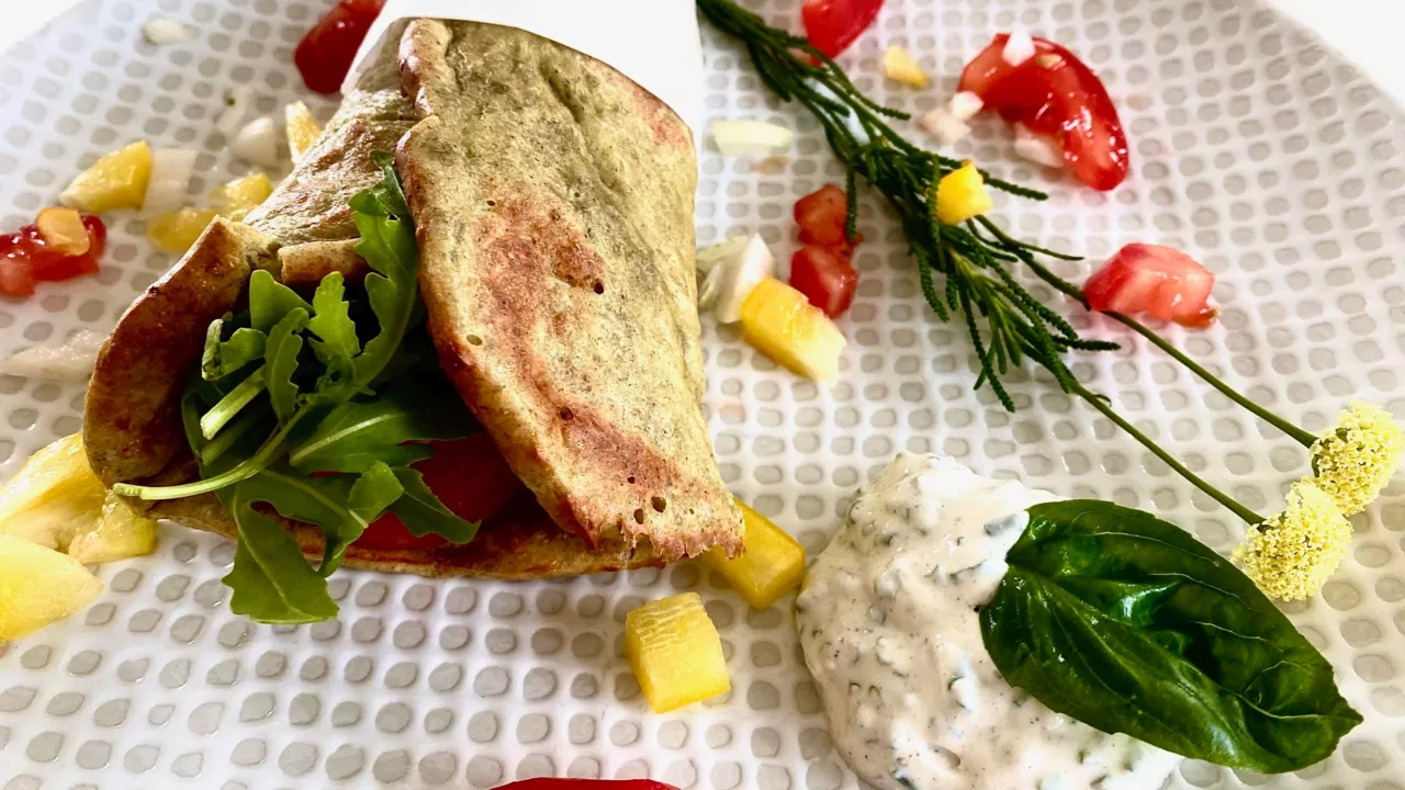 Kürbiskernmehl-Wraps
