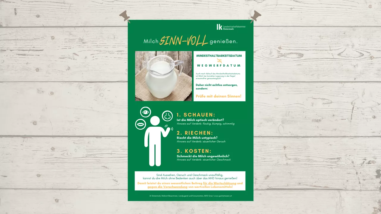 Informationsmaterial: Milch SINN-voll genießen