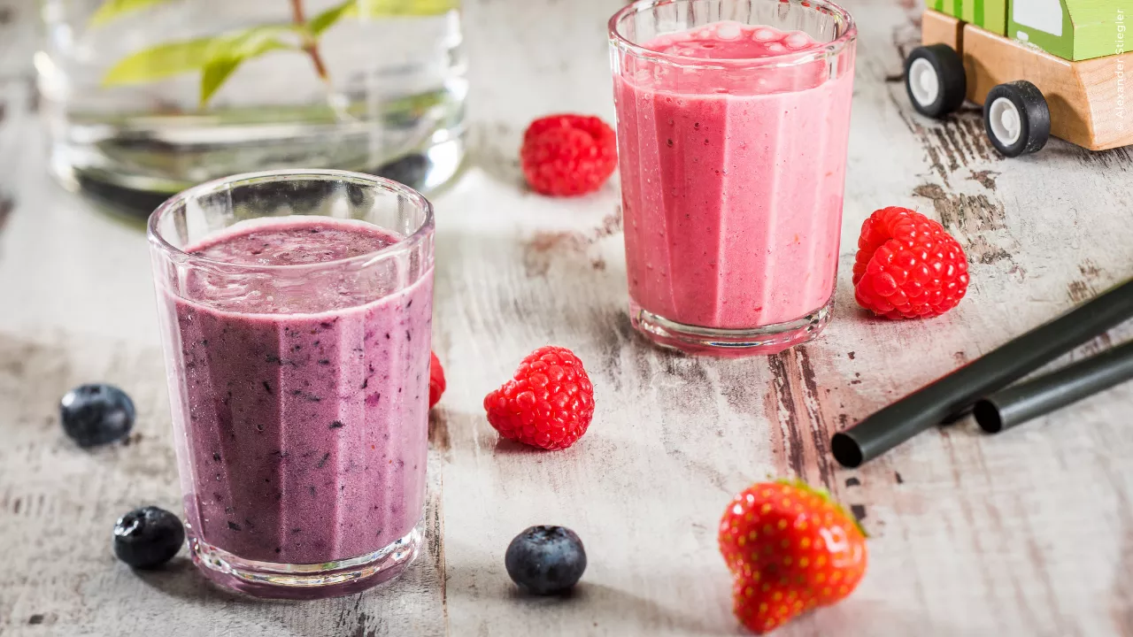 Fruchtige Milchmixgetränke