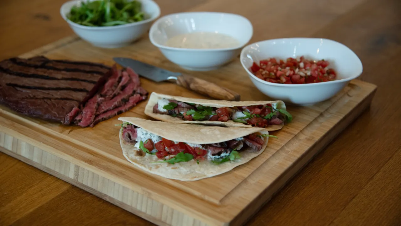 Flanksteak-Tacos