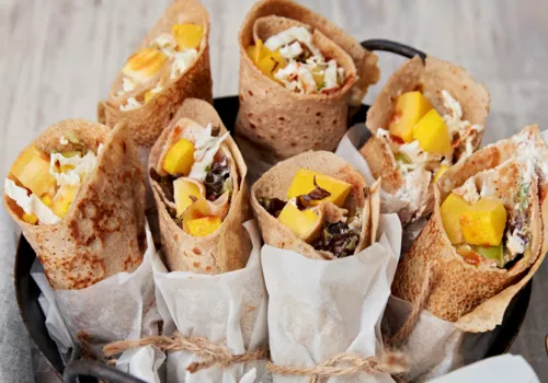 Kunterbunte Buchweizenwraps