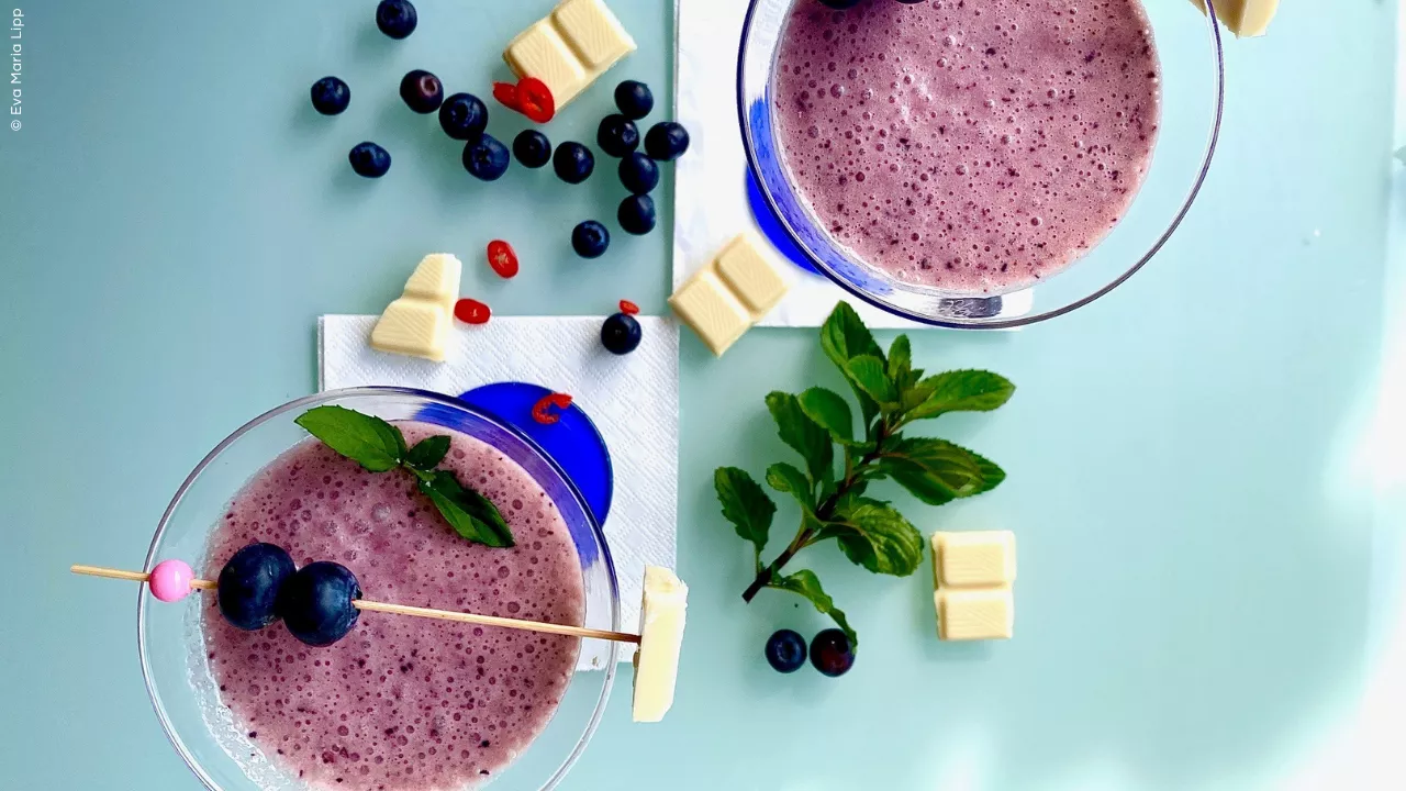 Heidelbeeren-Schokoladen-Cocktail 